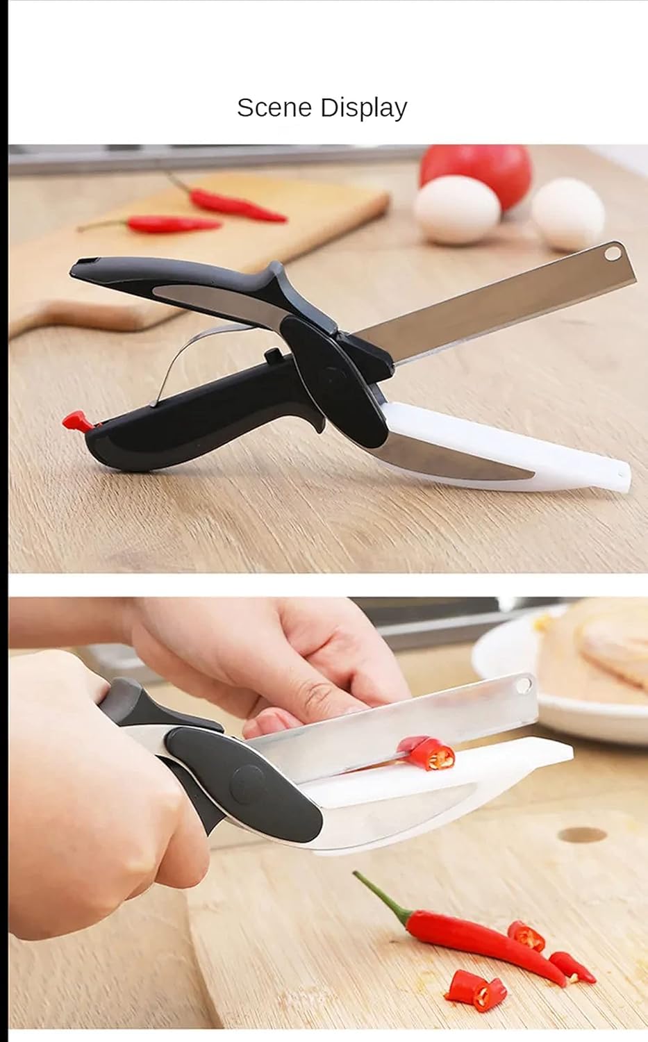 2 in 1 Clever Cutter pack of 1   for Cutting and Slicing Vegetables and Fruits | Detachable Knife