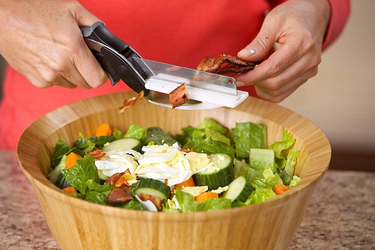 2 in 1 Clever Cutter pack of 1   for Cutting and Slicing Vegetables and Fruits | Detachable Knife