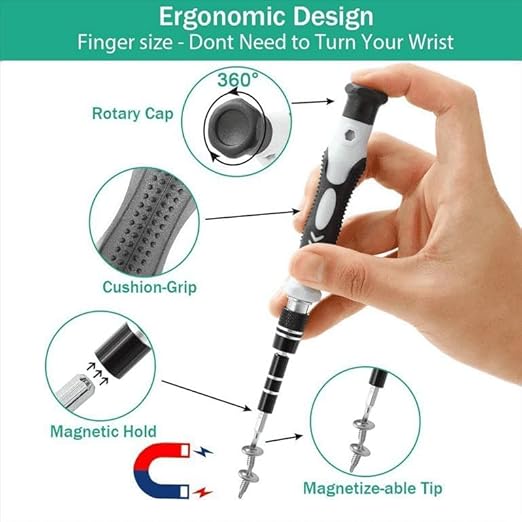 115-in-1 Screwdriver Set – Magnetic Precision Tool Kit for Mobile, PC, Glasses, Laptop, and Digital Watch Repair