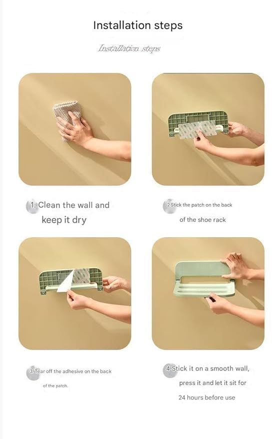 Foldable Wall Mounted Shoe Rack PACK OF 1