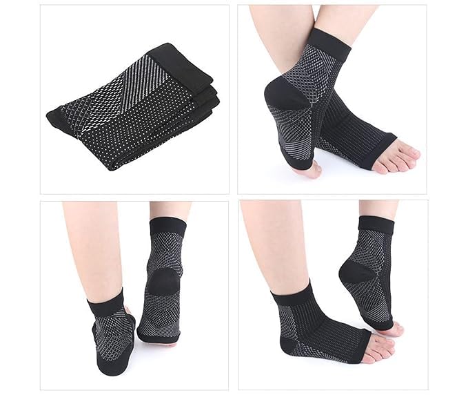 1 Pair Of Compression Foot Sleeve Socks for Pain Relief & Arch Support