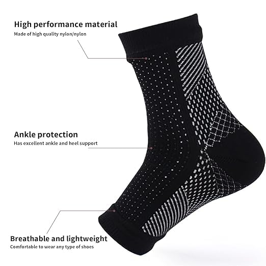 1 Pair Of Compression Foot Sleeve Socks for Pain Relief & Arch Support