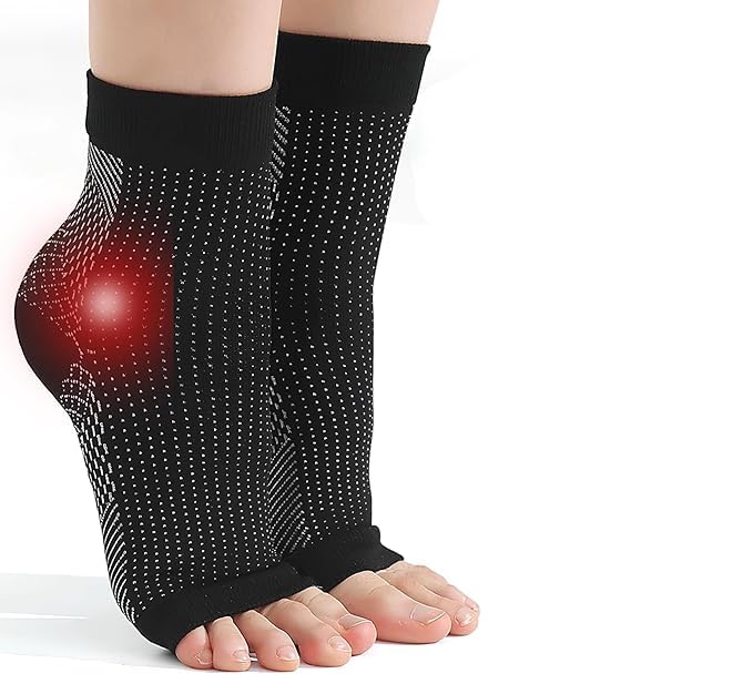 1 Pair Of Compression Foot Sleeve Socks for Pain Relief & Arch Support