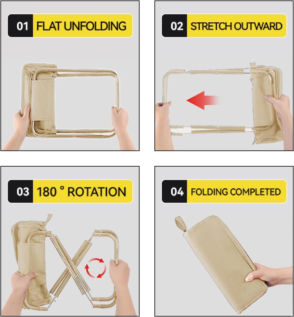 Handbag Folding Stool, Zipper Bag