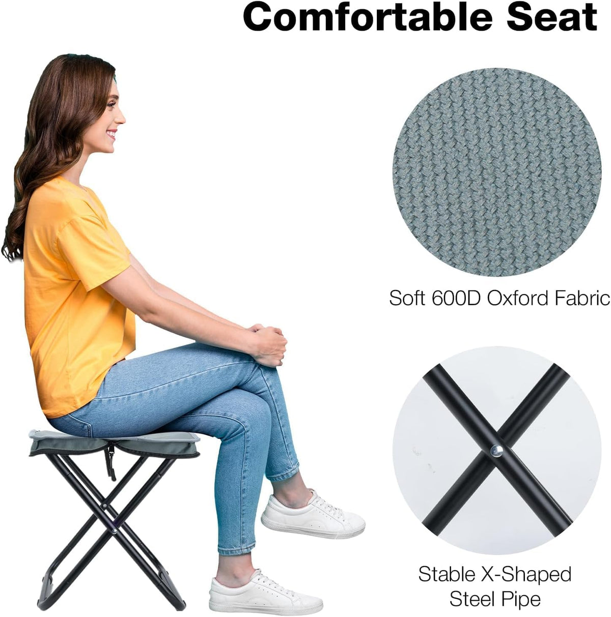 Handbag Folding Stool, Zipper Bag
