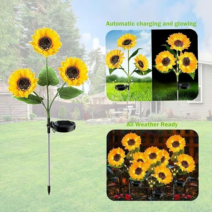 Solar Sunflower Lights,Solar Garden Light withLooking Flowers Outdoor PACK OF 1