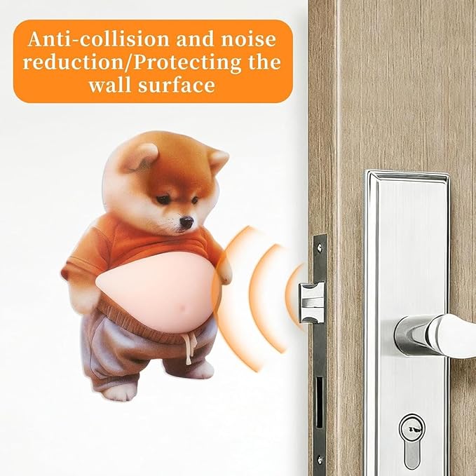 3D Puffy Sticker Adorable Cartoon Dog Vinyl Decal with Soft Raised Belly  Pack of 2