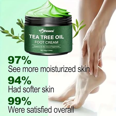 TEA TREE OIL FOOT CREAM  Deep Moisturizing & Soothing Foot Care for Soft Smooth Skin(PACK OF 2)