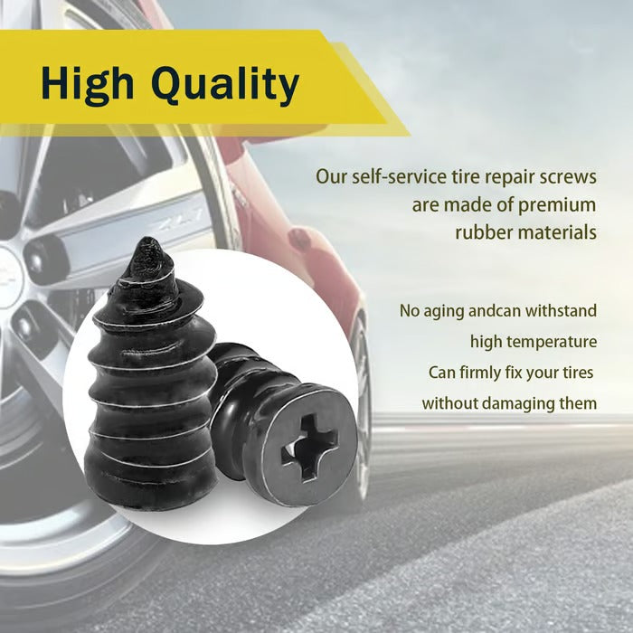 New 60 PCS Tire Repair Rubber Nails Kit with 2 Sizes for Car/Motorcycle/Truck/Tractor