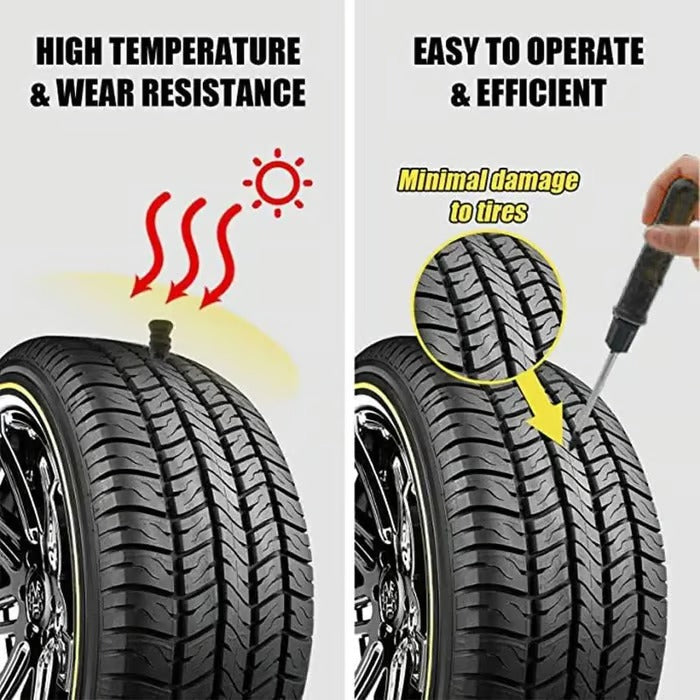 New 60 PCS Tire Repair Rubber Nails Kit with 2 Sizes for Car/Motorcycle/Truck/Tractor