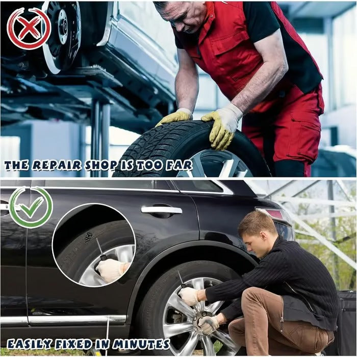 New 60 PCS Tire Repair Rubber Nails Kit with 2 Sizes for Car/Motorcycle/Truck/Tractor