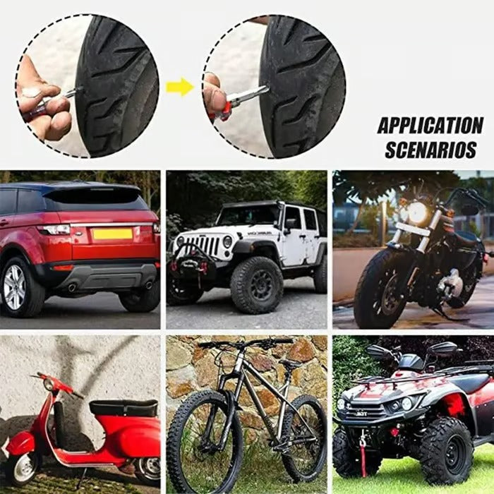 New 60 PCS Tire Repair Rubber Nails Kit with 2 Sizes for Car/Motorcycle/Truck/Tractor