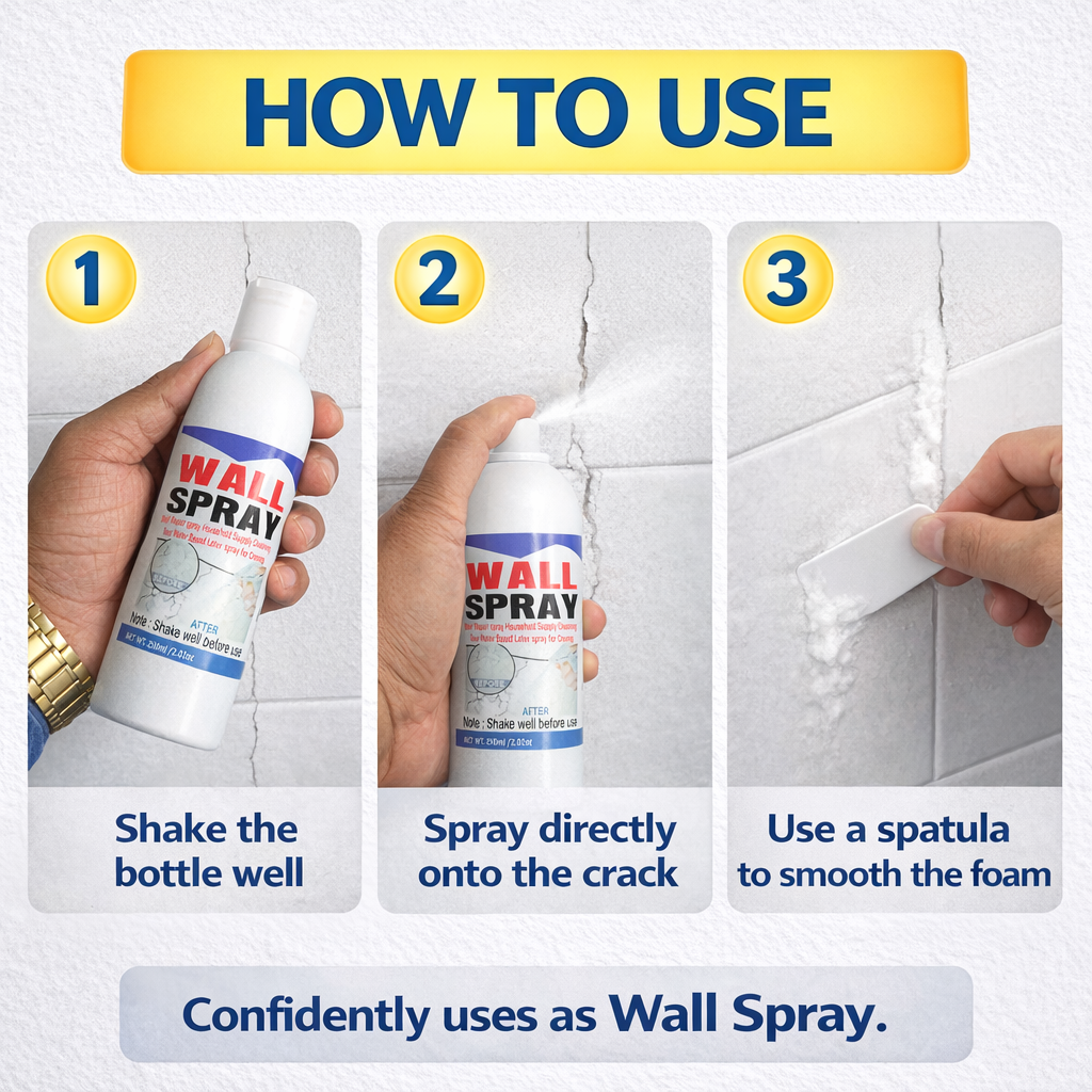 Wall Spray Crack Repair Spray pack of 2