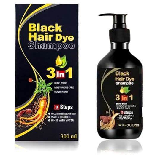 Herbal 3 in 1 Dye Instant Black Hair Shampoo(300Ml)