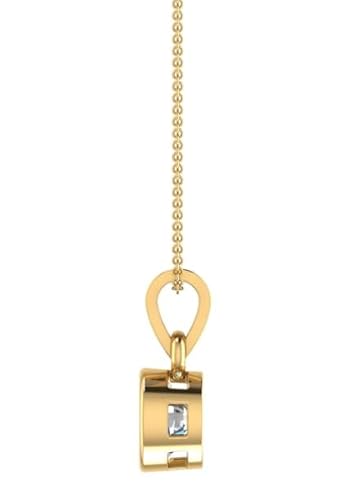 Clear Quartz (White) Birthstone Pendant with gold plated chain included