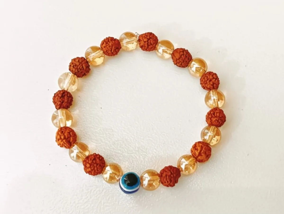 SIM-Citrine Rudraksha Bracelet (Pack of 1)