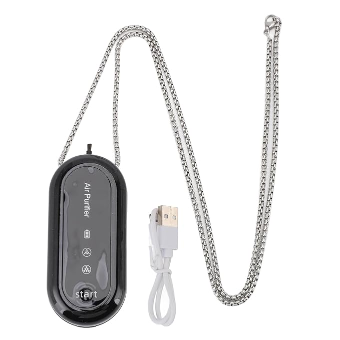 Wearable Air Purifier, Portable Air Purifier Necklace USB Rechargeable for Travel Outdoor