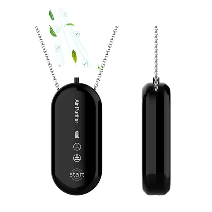 Wearable Air Purifier, Portable Air Purifier Necklace USB Rechargeable for Travel Outdoor