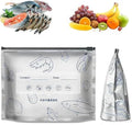 Reusable Aluminum Food Storage Bag, Stand Up Foil Sealable Bags with Zip Lock pack of 10