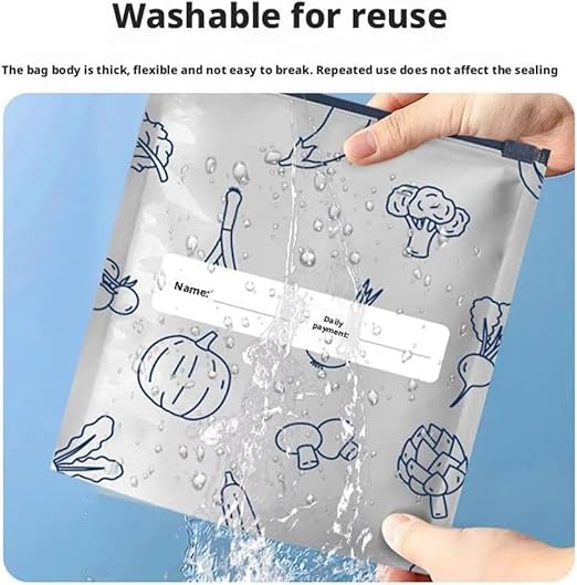 Reusable Aluminum Food Storage Bag, Stand Up Foil Sealable Bags with Zip Lock pack of 10
