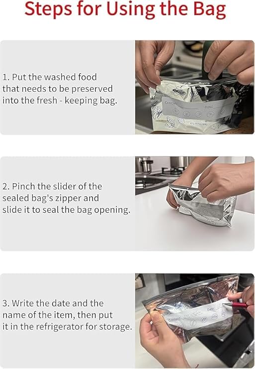Reusable Aluminum Food Storage Bag, Stand Up Foil Sealable Bags with Zip Lock pack of 10