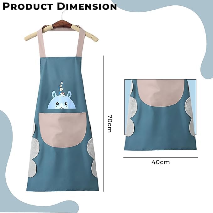 Waterproof Kitchen Apron for Women with Big Front Pocket  Pack Of 2
