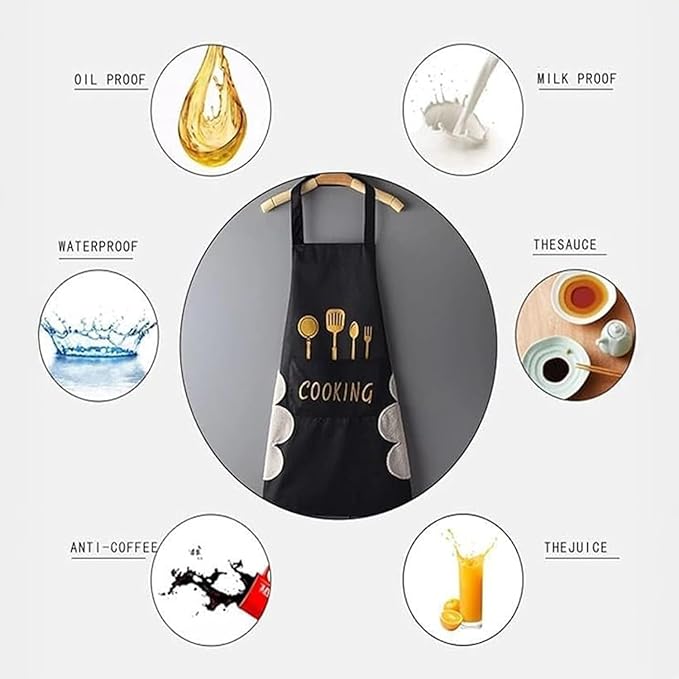 Waterproof Kitchen Apron (random design)