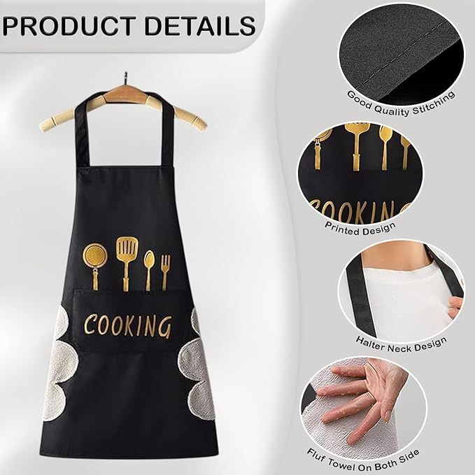 Waterproof Kitchen Apron (random design)