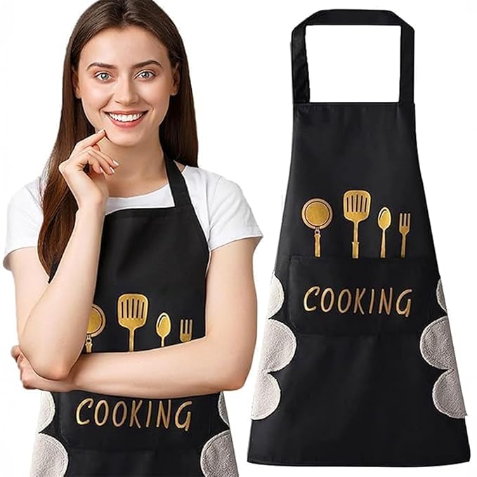 Waterproof Kitchen Apron (random design)