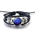 Black Twelve Zodiac Spirit Leather Bracelet