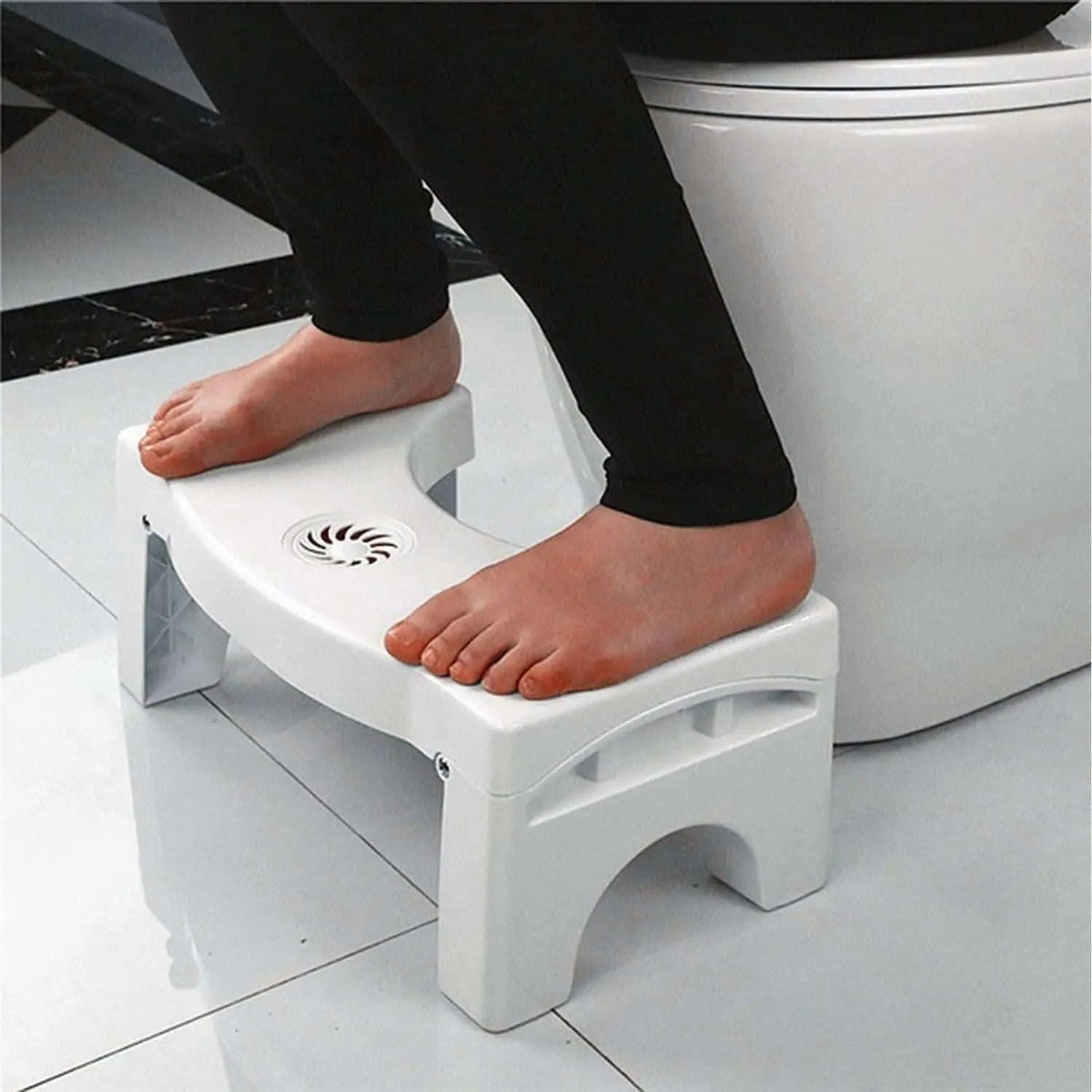 Folding Squatting Toilet Stool Plastic Non-Slip Foldable Bathroom Stools with Aromatherapy Clean Toilet Air