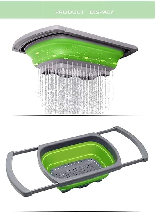 Expandable Over-the-Sink Food Strainer with Extendable Handles pack of 1(random color)