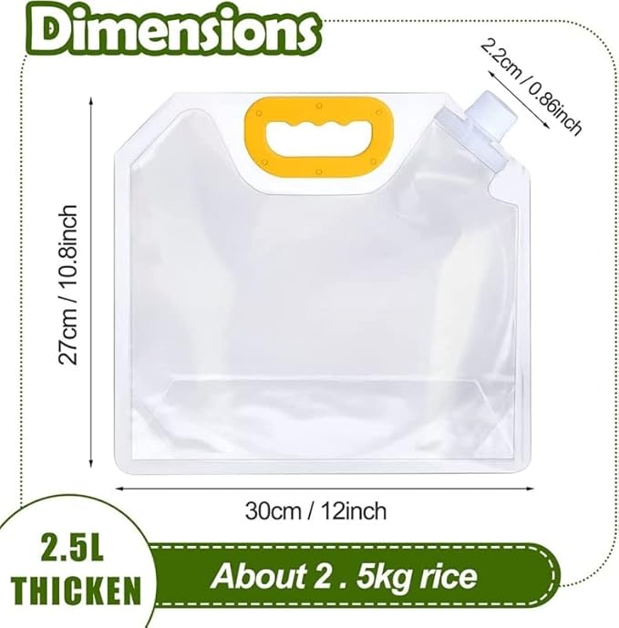Food Storage Bag Grain Sealed Kitchen Grains 0.5litre  pack of 4