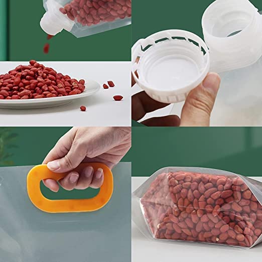 Food Storage Bag Grain Sealed Kitchen Grains 0.5litre  pack of 4