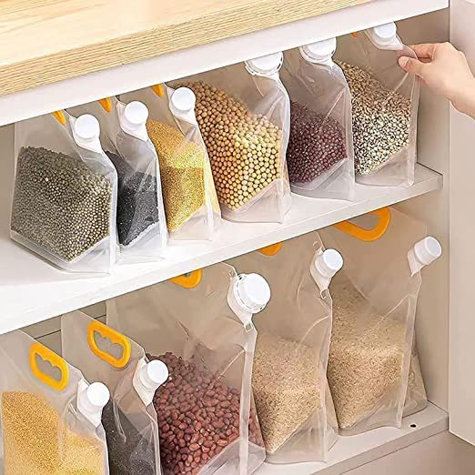 Food Storage Bag Grain Sealed Kitchen Grains 0.5litre  pack of 4