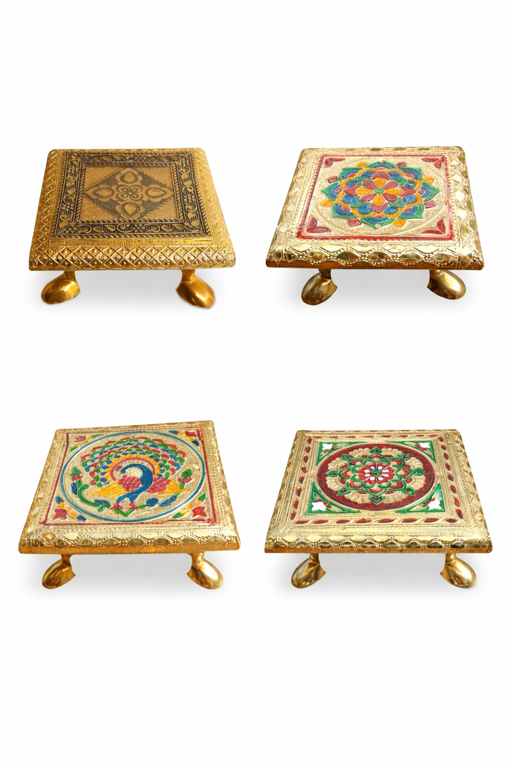 Pooja Meenakari Chowki Bajot(random design)