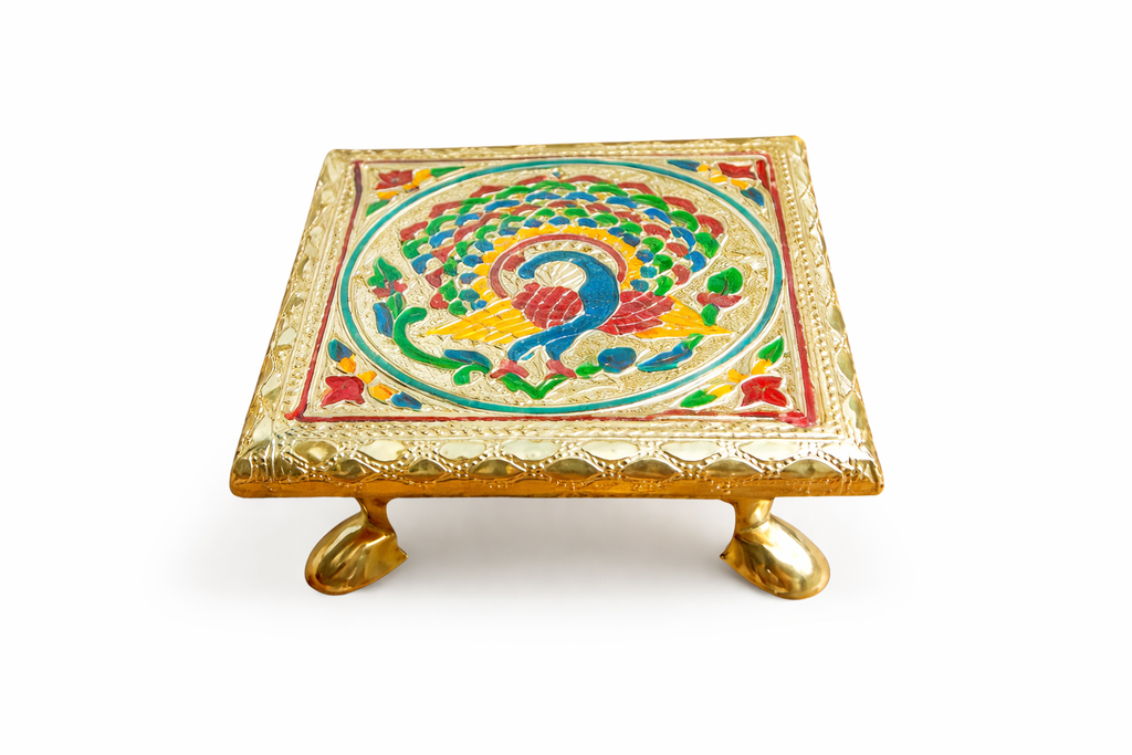 Pooja Meenakari Chowki Bajot(random design)