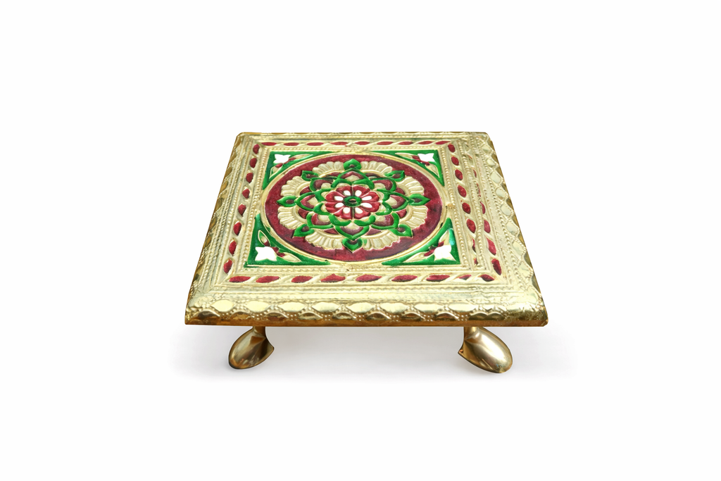 Pooja Meenakari Chowki Bajot(random design)