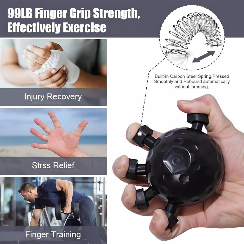 Hand Grip Strengthener,Ultimate Finger Exerciser Strength Trainer Exercise Ball Hand Strengthener Hand Balls Workout Equipment for Men & Women