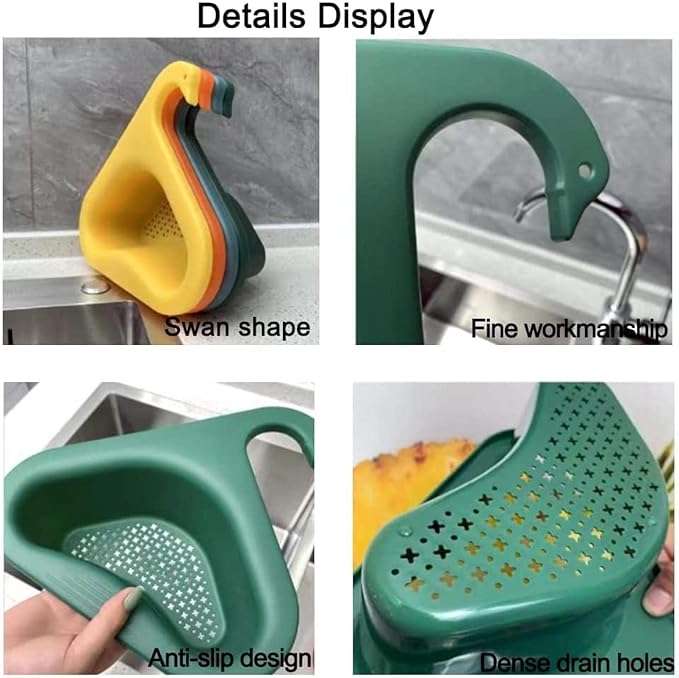 Swan Drain Basket for Kitchen Sink pack of 2