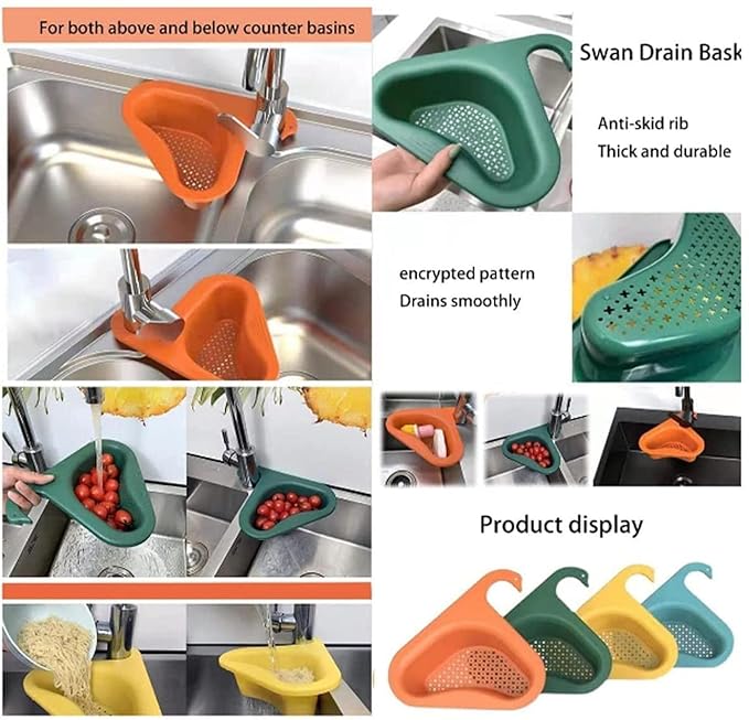 Swan Drain Basket for Kitchen Sink pack of 2
