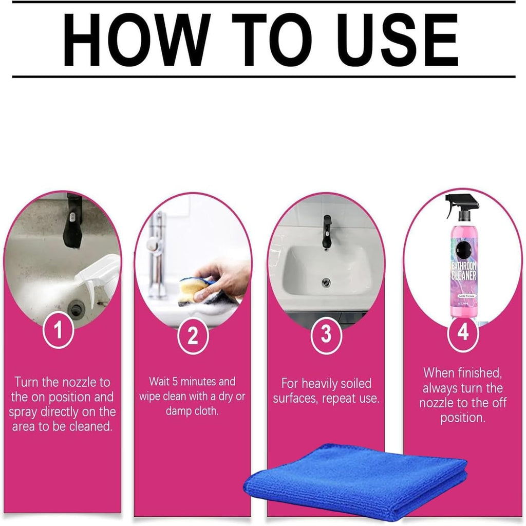 Bathroom Cleaner,Non Toxic,Effectively Removes Soap Stains 200ml  each pack of 2