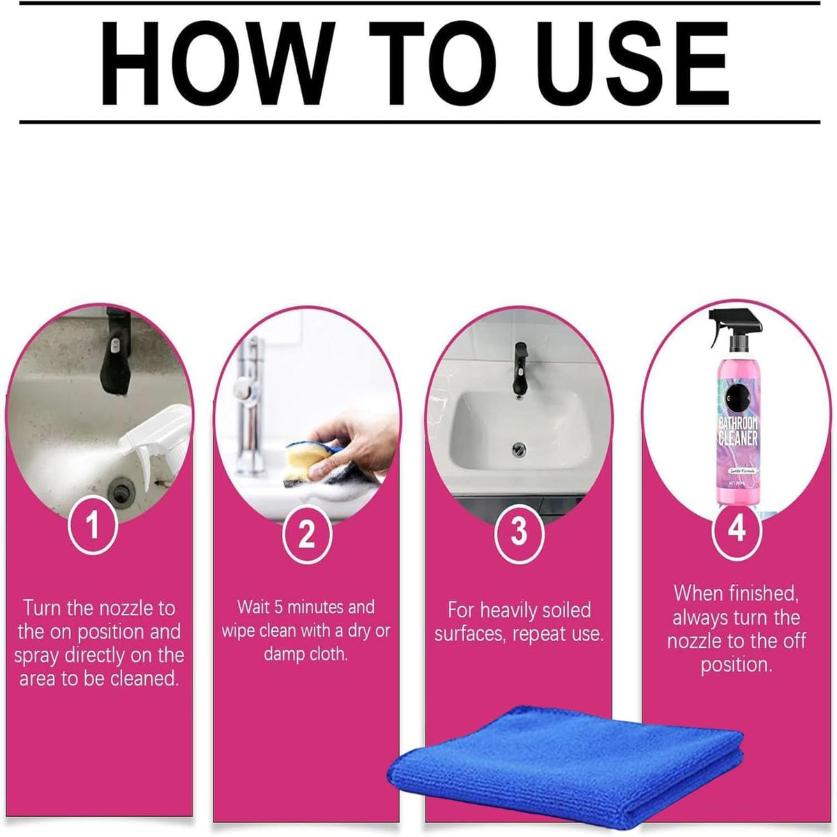 Bathroom Cleaner,Non Toxic,Effectively Removes Soap Stains 200ml  each pack of 2