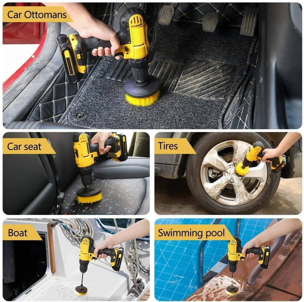 4PCS DRILL SCRUBBER BRUSH SET