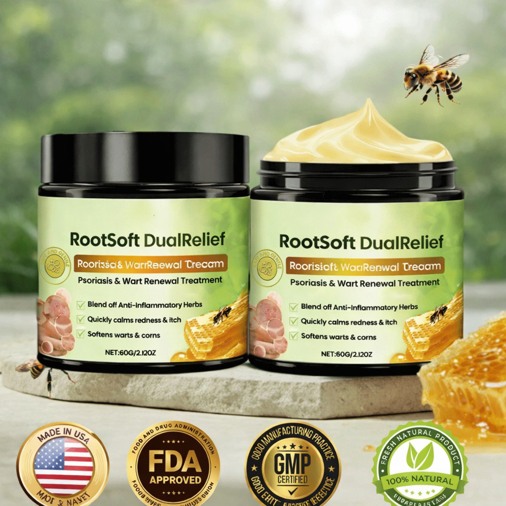 RootSoft DualRelief Cream, Professional Psoriasis & Wart Renewal Treatment Cream Natural Ingredients for All Skin Types (pack of 2)