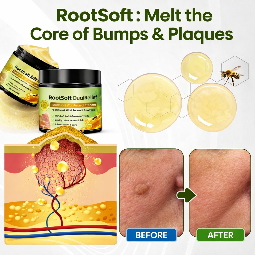 RootSoft DualRelief Cream, Professional Psoriasis & Wart Renewal Treatment Cream Natural Ingredients for All Skin Types (pack of 2)