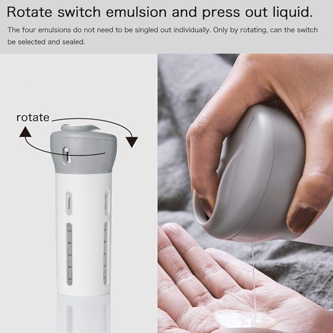 4 in 1 Travel Dispenser Bottle Set Refillable (RANDOM COLOR)