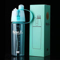 2-in-1 Spray Water Bottle 400ml Sports Drink & Mist Bottle, BPA-Free, Leak-Proof for Cycling, Running, Gym, and School