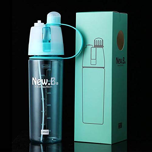 2-in-1 Spray Water Bottle 400ml Sports Drink & Mist Bottle, BPA-Free, Leak-Proof for Cycling, Running, Gym, and School