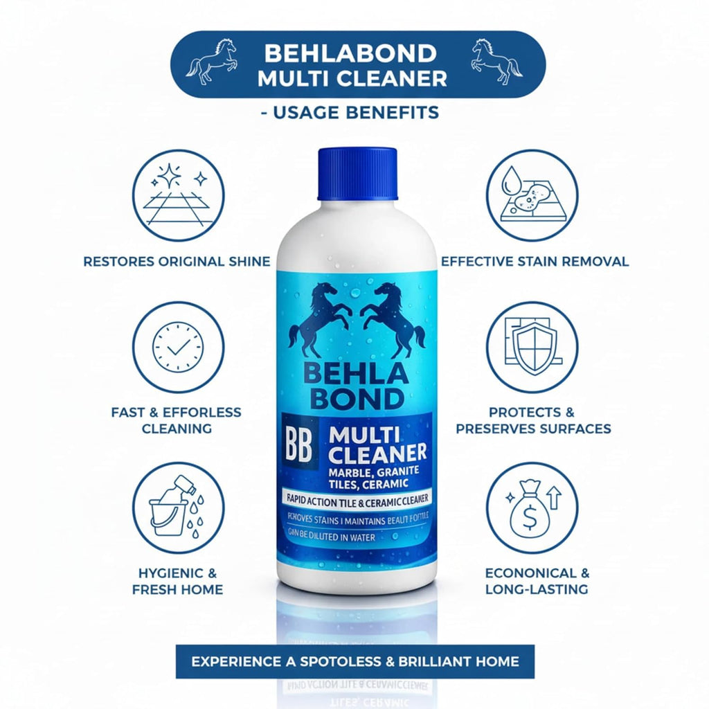 Multi Cleaner Bhela  Bond Liquid for Tiles, Marble, Granite & Ceramic Floors 200ml each pack of 2